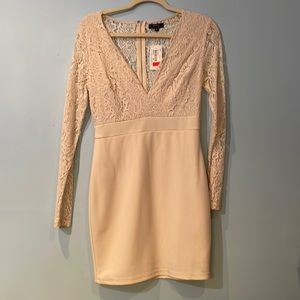 cream/off white colored dress